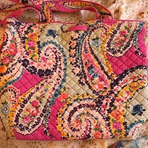 Vera Bradley Tote Pink Wildflower Paisley Floral